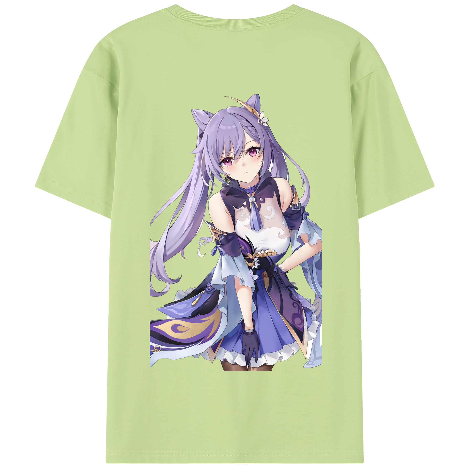 げんし神 刻晴 こくせい genshin Kokusei 綿100％半袖Tシャツ（背面プリント）
